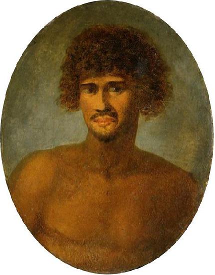 John Webber Head and shoulders portrait of a young Tahitian male Sweden oil painting art